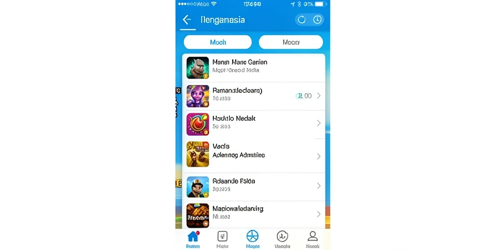 Tampilan awal game yang menarik dan informatif.