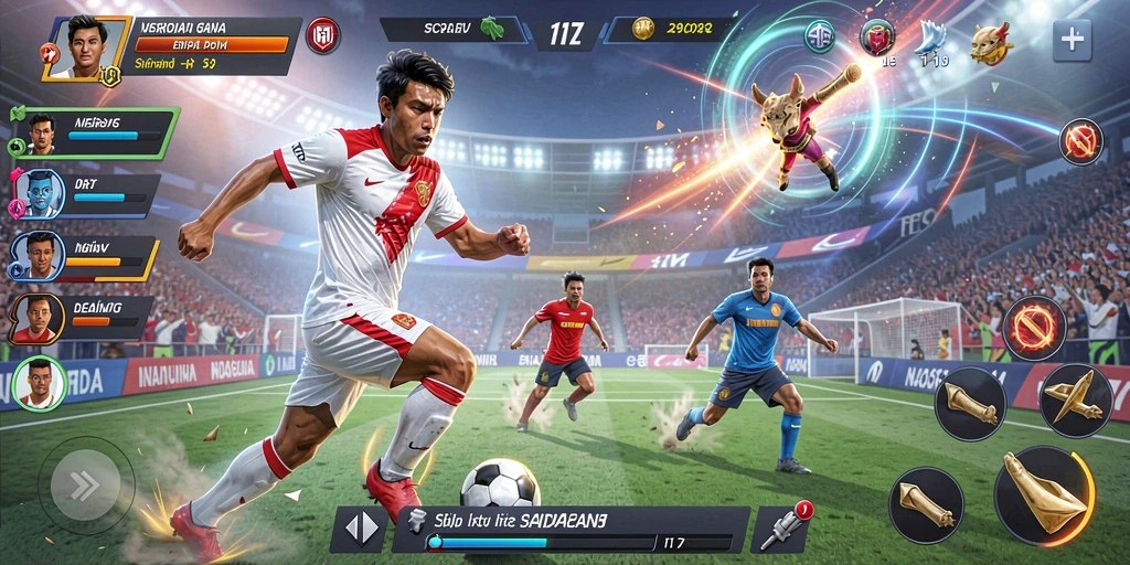 Tampilan utama game IDNSCORE yang menarik.